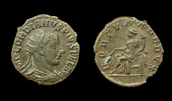 Gordian III Æ Antoninianus, Fortuna reverse, Antioch issue